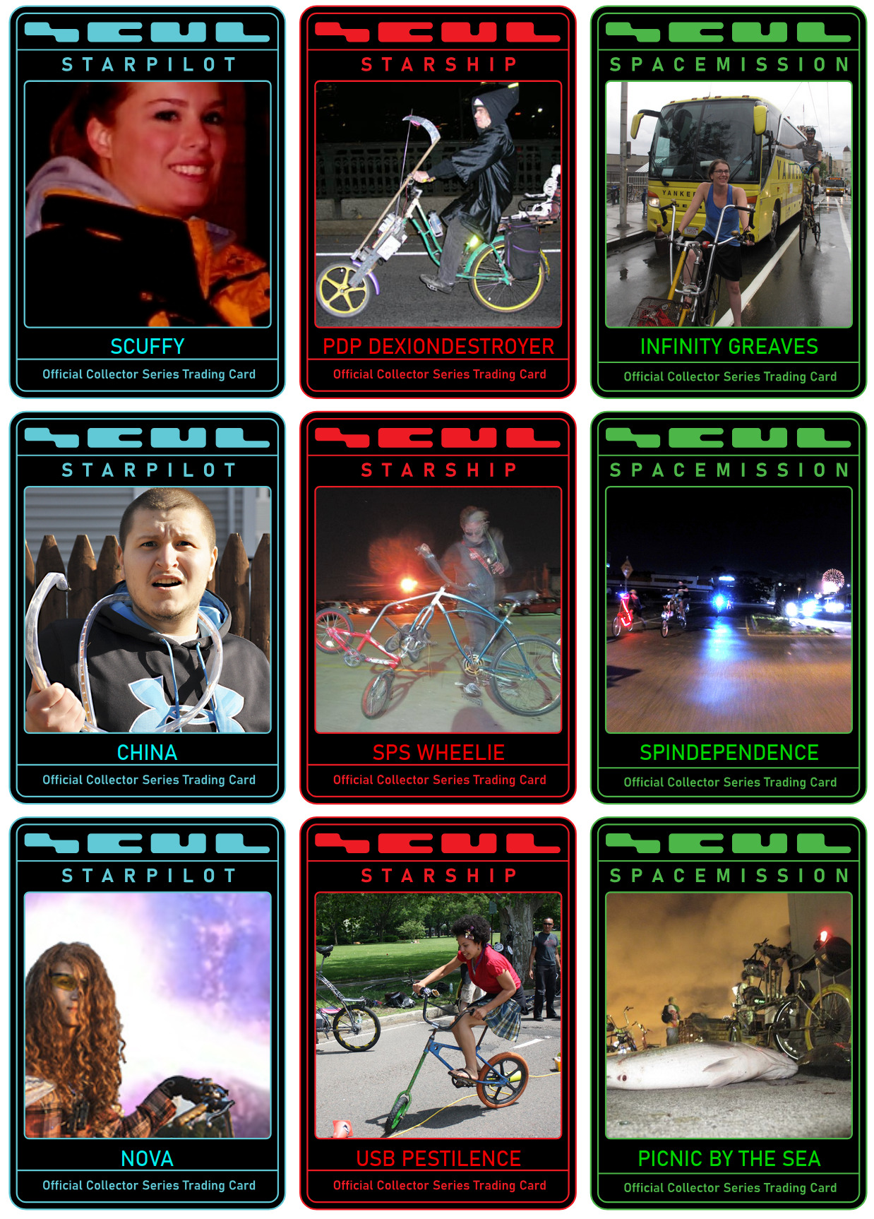 Trading card set 9 up ready to cut