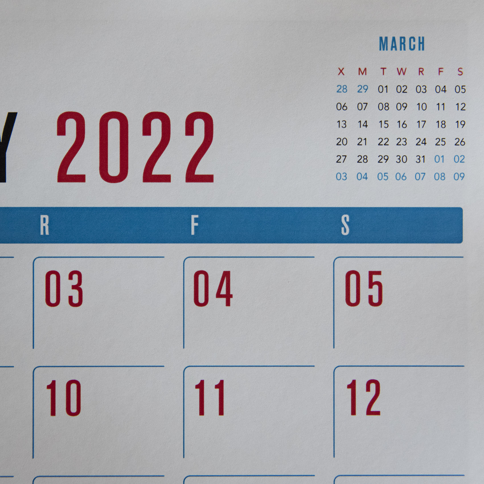 Print calendar for Skunkadelia