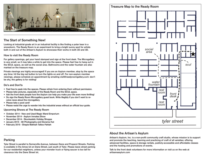 gallery opening flier back