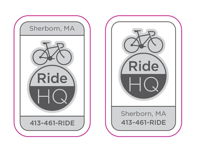 designs for bike stickers to promote shop.
