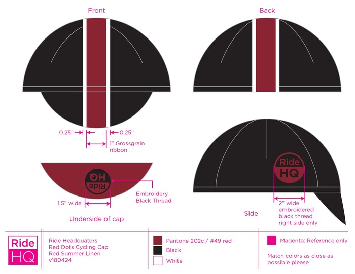 cycling cap design template