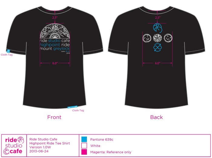 design template highpoint ride tee