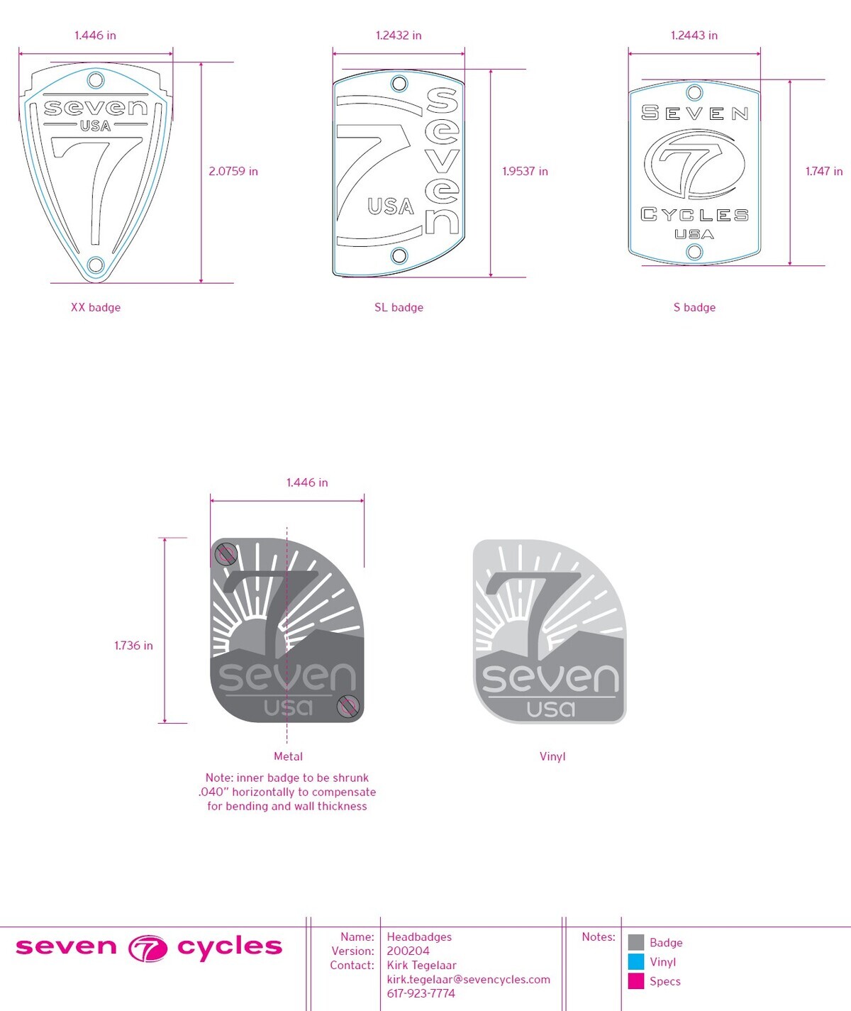designs for various bicycle headbadges